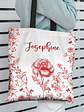 Chinoiserie Toile Art With Birth Month Flower - Personalized Tote Bag - thumbnail 2