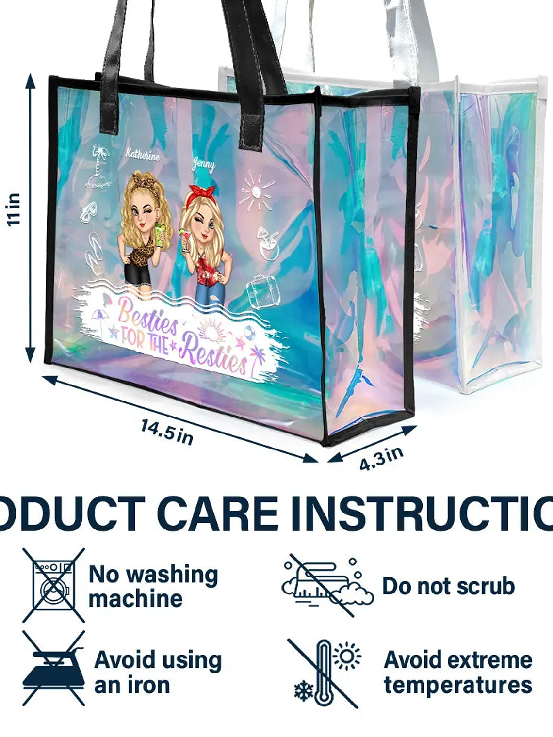 Girls Trip - Personalized Holographic Tote 5