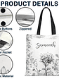 Chinoiserie Toile Art With Birth Month Flower - Personalized Tote Bag - thumbnail 3
