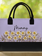 Grandma Mom Nanny Birth Flower - Personalized Canvas Tote Bag - thumbnail 2