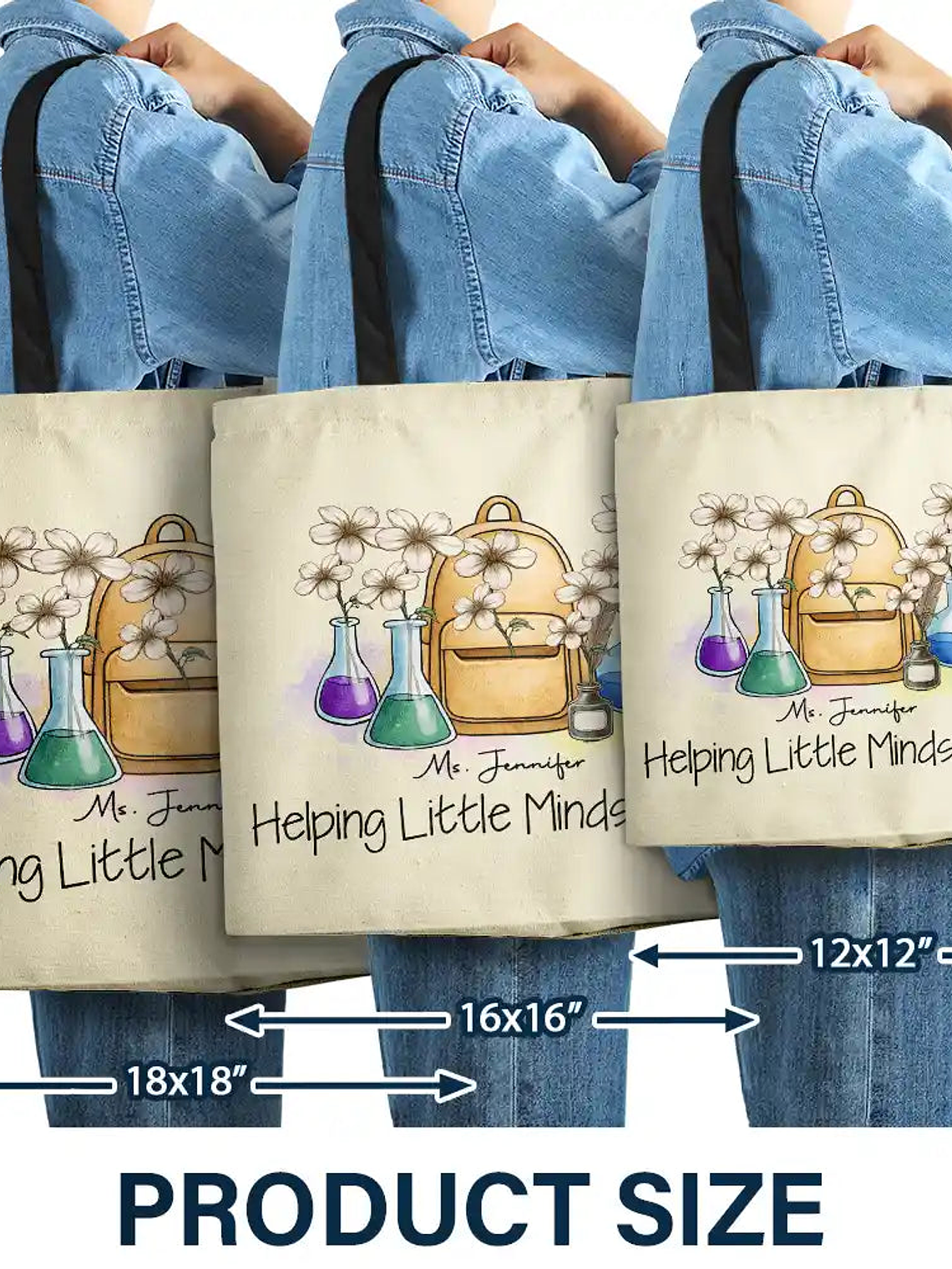 Grow With Teacher - Personalized Tote Bag 5