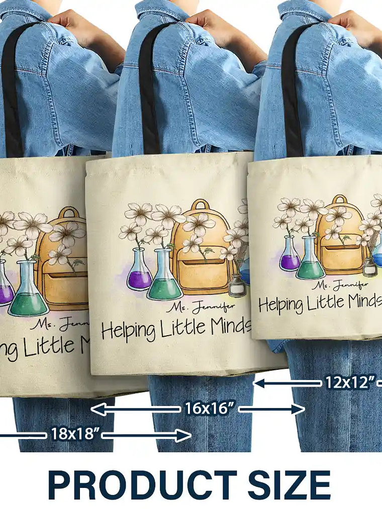 Grow With Teacher - Personalized Tote Bag 5