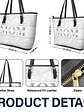 Mom Floral Design Trendy Bag - Personalized Leather Tote Bag - Vorschaubild 6