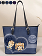 Best Mom Ever - Personalized Leather Tote Bag - Vorschaubild 1