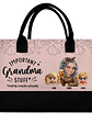 Important Grandma Stuff Mainly Snacks Actually 3D Effect - Personalized Canvas Tote Bag - thumbnail 1