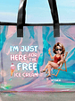 I'm Just Here For The Free Ice Cream - Personalized Holographic Tote - Vorschaubild 1