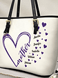 Grandma Little Hearts - Personalized Leather Tote Bag - thumbnail 2
