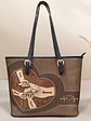 Leather Holding Hands Icon Mom Grandma & Kids - Personalized Leather Tote Bag - Vorschaubild 1