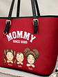 Grandma Mommy Since - Personalized Leather Tote Bag - Vorschaubild 2