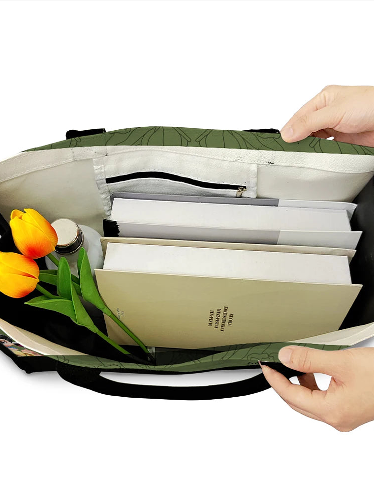 Important Grandma Stuff Mainly Snacks Actually 3D Effect - Personalized Canvas Tote Bag 5