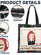 I'll Just Wait Until It's Quiet - Personalized Tote Bag - Vorschaubild 3