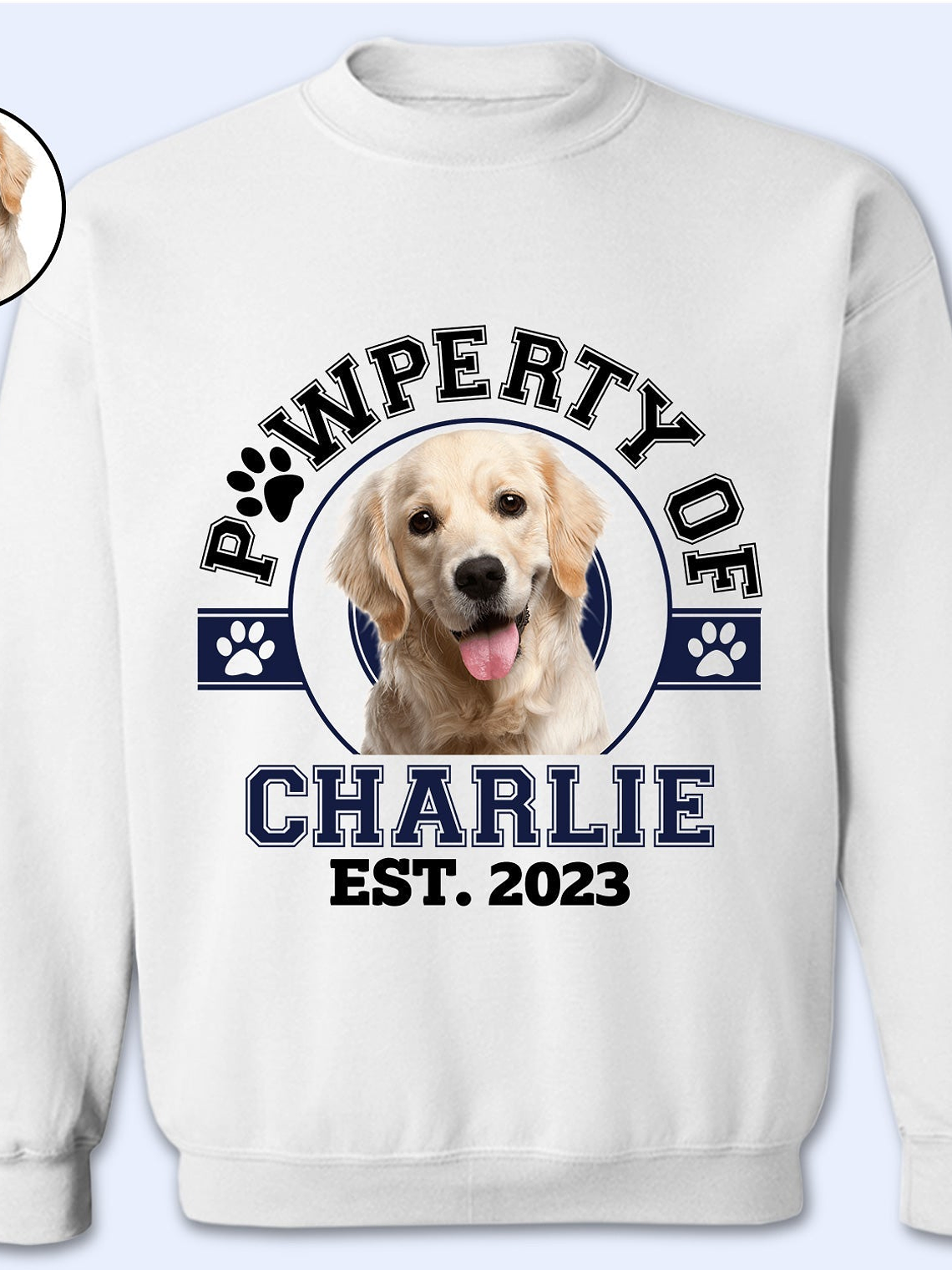Custom Photo Pawperty Of - Gift For Dog Lovers, Cat Lovers - Personalized Sweatshirt 1
