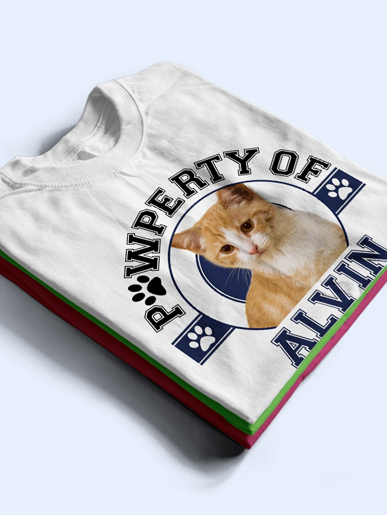 Custom Photo Pawperty Of - Gift For Dog Lovers, Cat Lovers - Personalized Sweatshirt 3