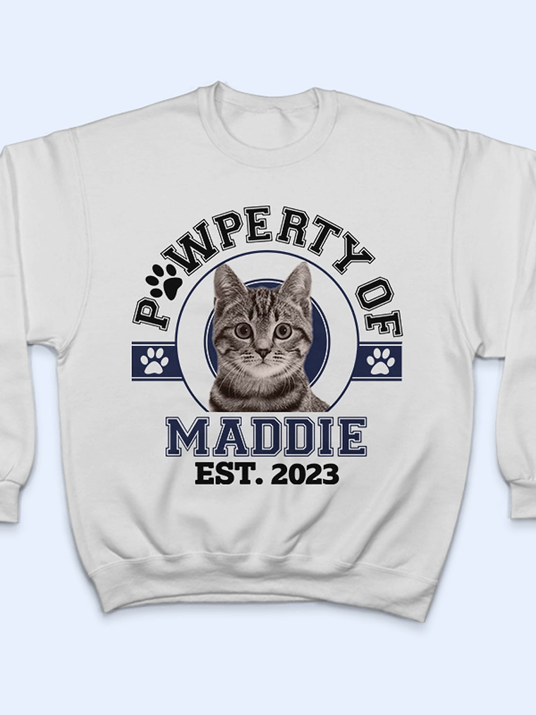 Custom Photo Pawperty Of - Gift For Dog Lovers, Cat Lovers - Personalized Sweatshirt 6
