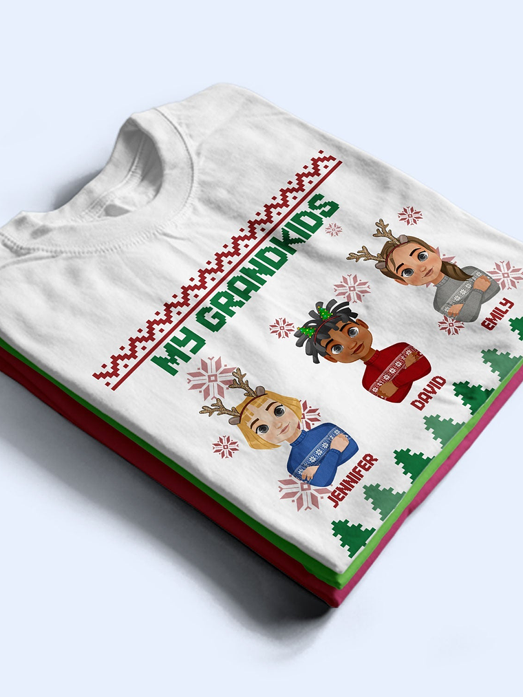 Flat Art Semi-real Pet - Christmas, Funny Gift For Family, Couple, Parents, Grandparents, Dog, Cat Lovers - Personalized Sweatshirt 2