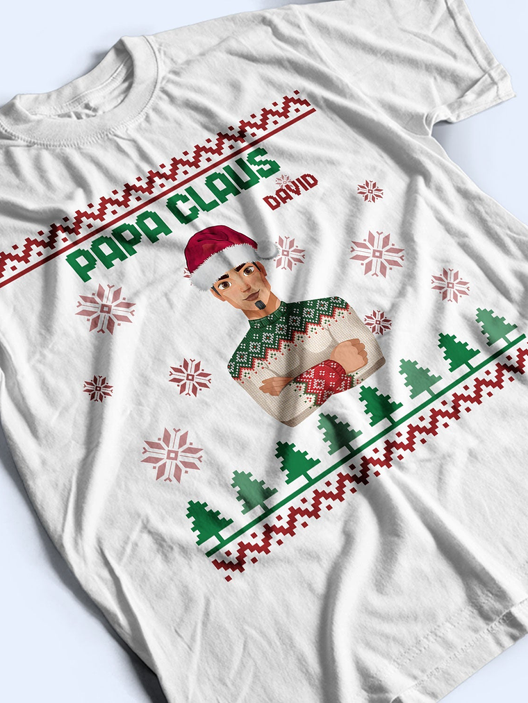 Flat Art Semi-real Pet - Christmas, Funny Gift For Family, Couple, Parents, Grandparents, Dog, Cat Lovers - Personalized Sweatshirt 3