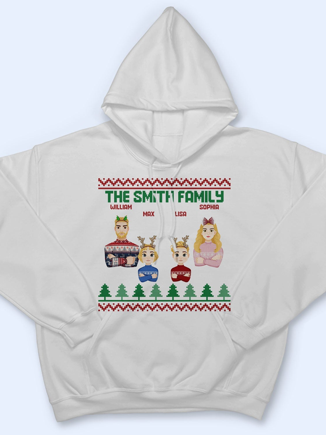 Flat Art Semi-real Pet - Christmas, Funny Gift For Family, Couple, Parents, Grandparents, Dog, Cat Lovers - Personalized Sweatshirt 5