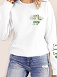 Floral Mama Title - Birthday, Loving Gift For Mom, Mother, Grandma, Grandmother - Personalized Unisex Sweatshirt With Design On Sleeve - Vorschaubild 5