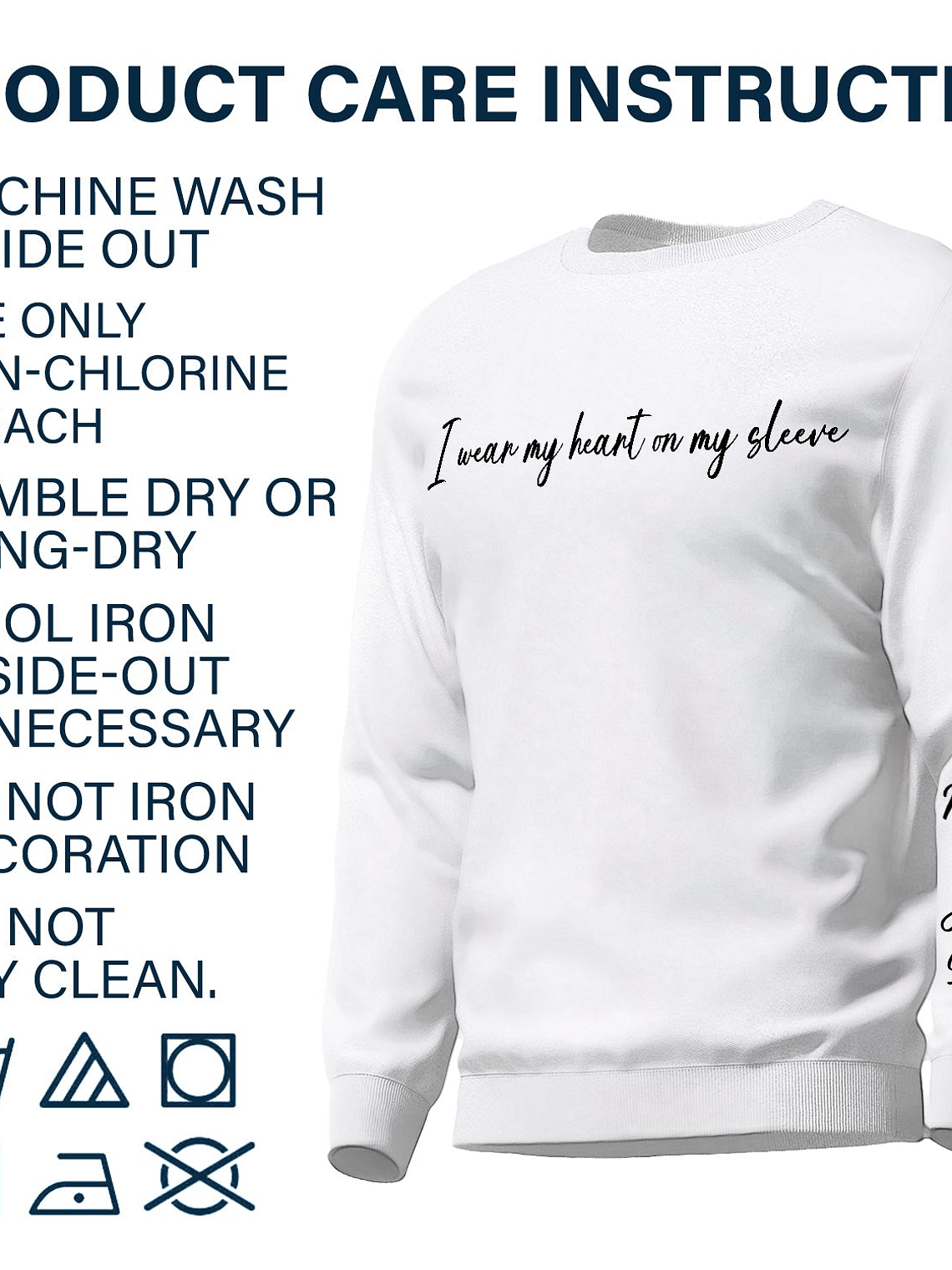 I Wear My Heart On My Sleeve - Gift For Mom, Grandma, Besties, Sisters - Personalized Sweatshirt With Sleeve Imprint 6