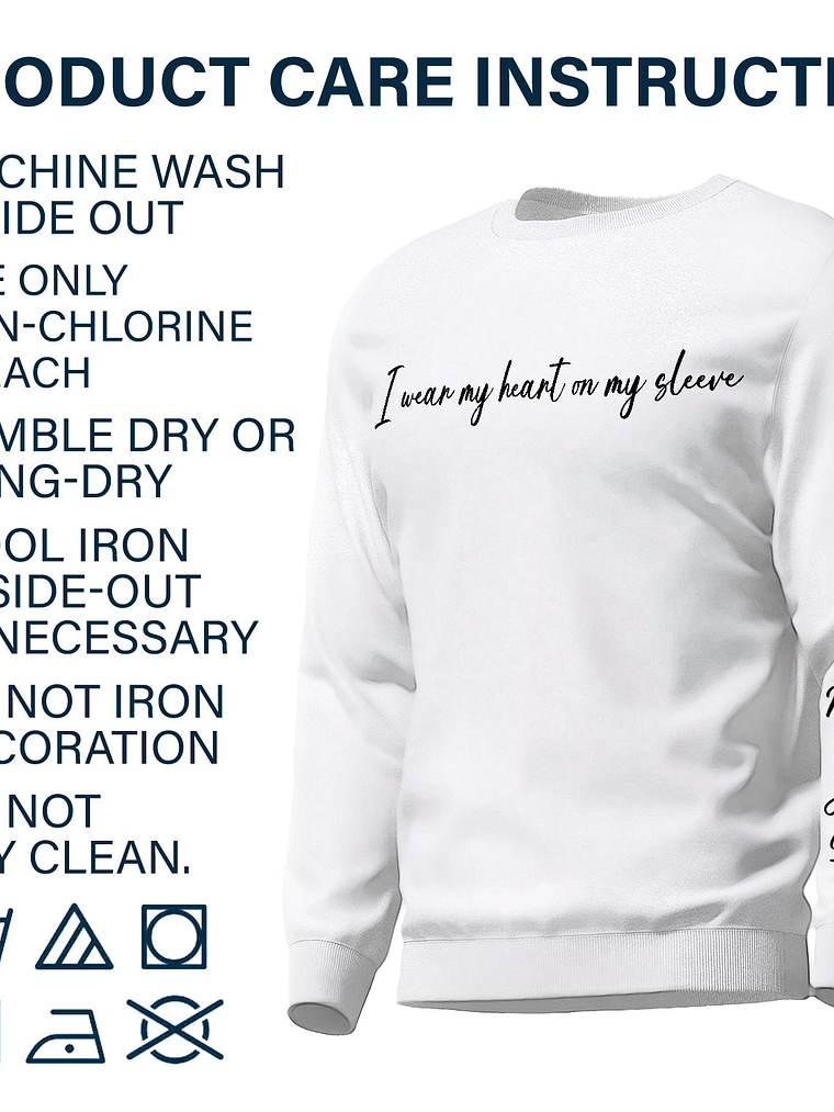 I Wear My Heart On My Sleeve - Gift For Mom, Grandma, Besties, Sisters - Personalized Sweatshirt With Sleeve Imprint 6