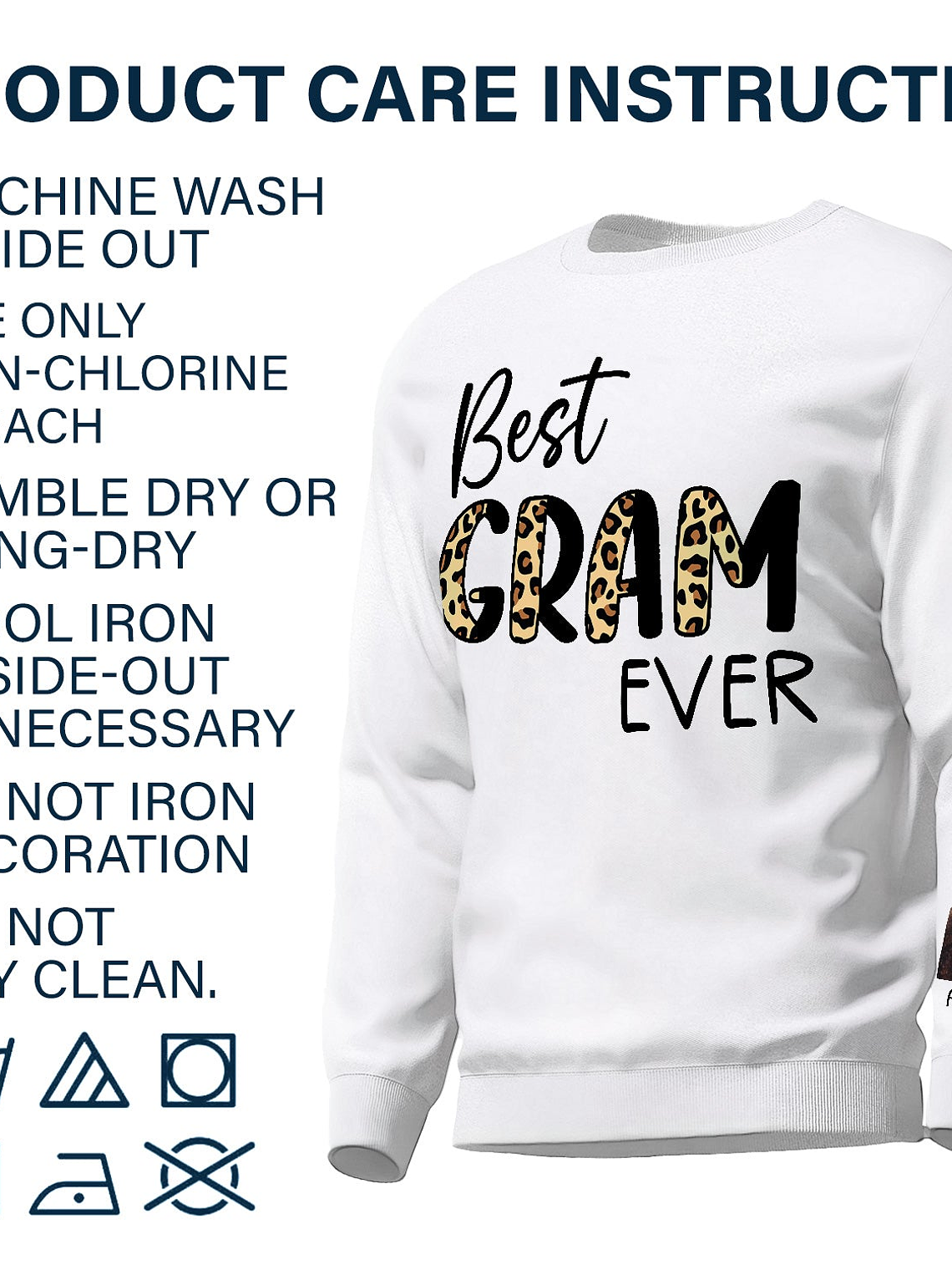 Custom Photo Best Mom Ever - Gift For Mothers And Grandmas - Personalized Sweatshirt With Sleeve Imprint 6