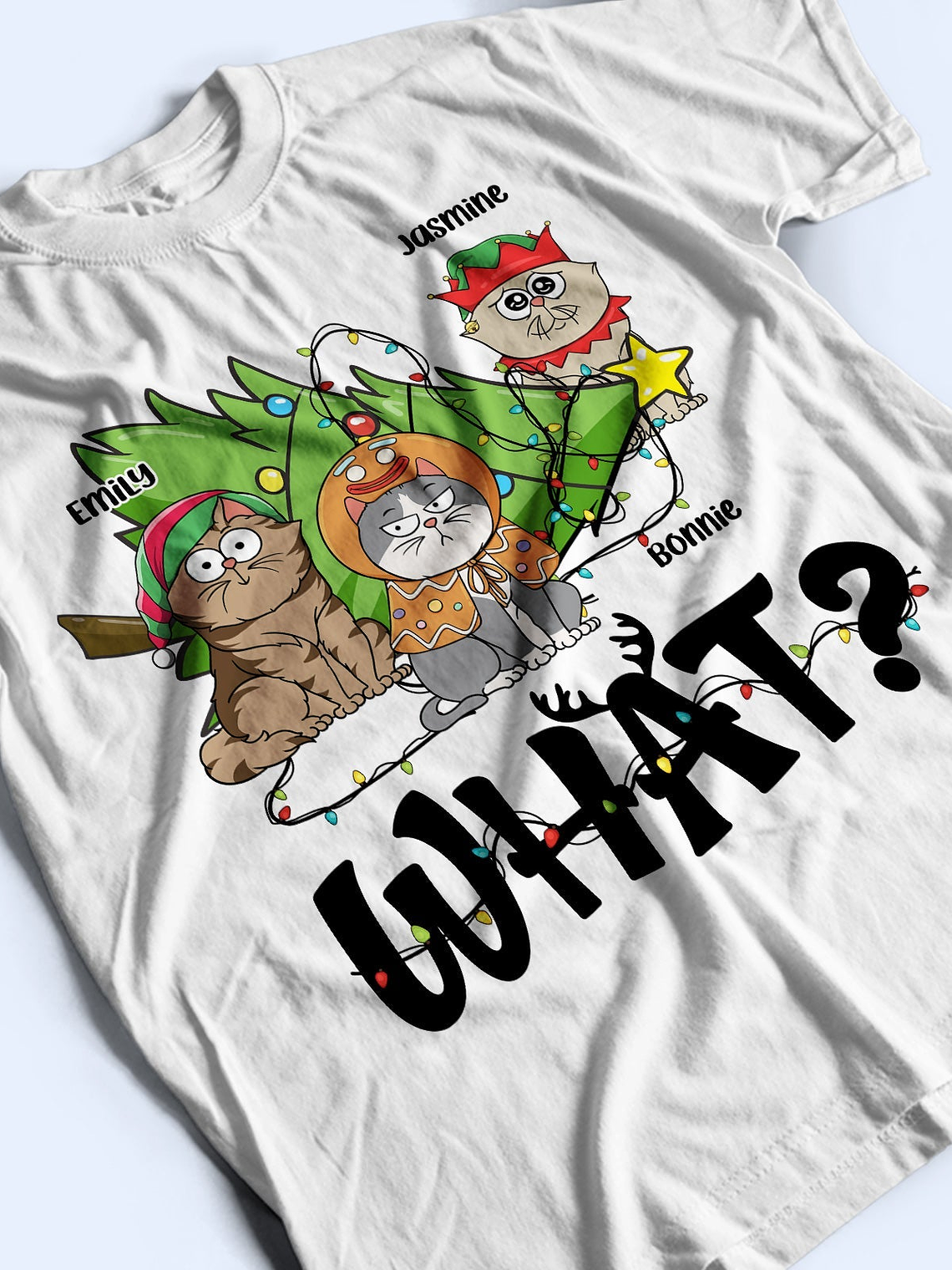 What - Christmas, Funny Gift For Cat Lover - Personalized Sweatshirt 3