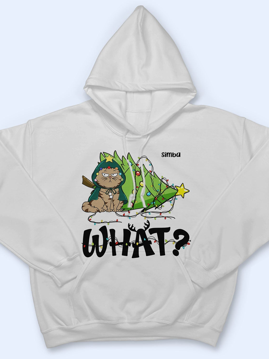 What - Christmas, Funny Gift For Cat Lover - Personalized Sweatshirt 5