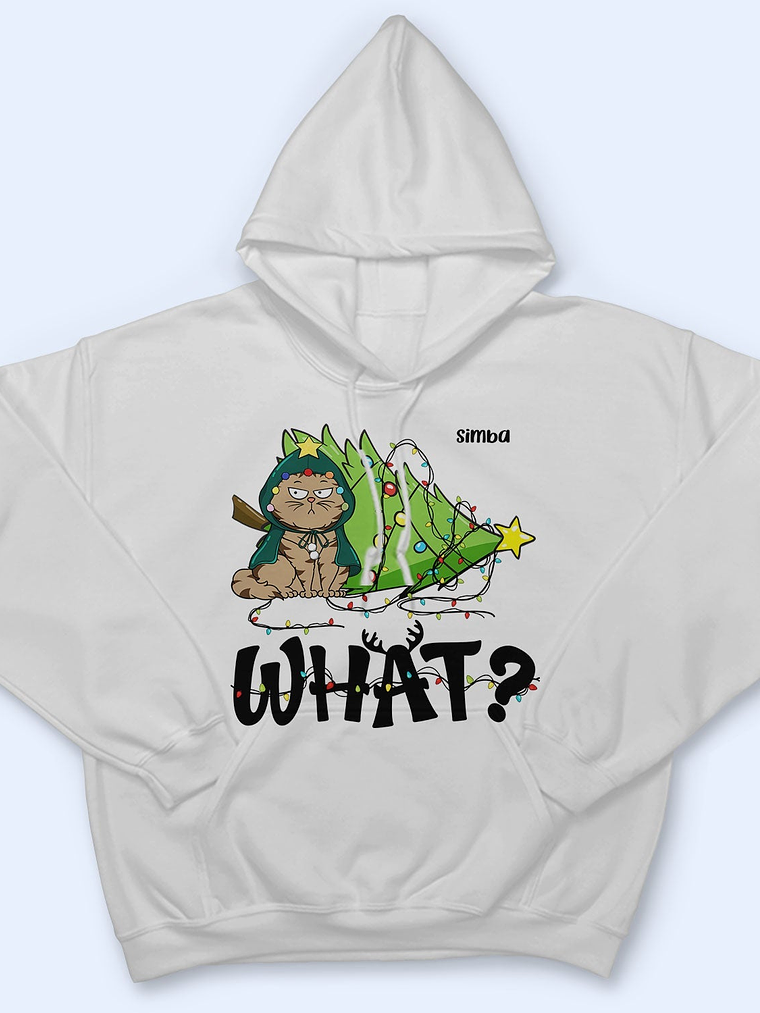 What - Christmas, Funny Gift For Cat Lover - Personalized Sweatshirt 5