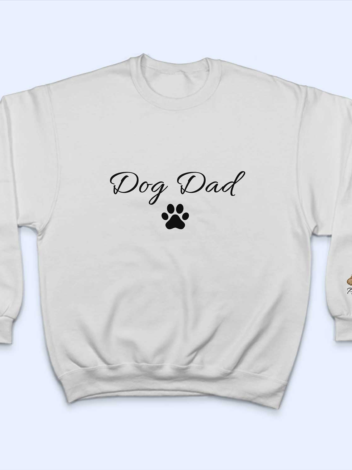 Dog Mom Dog Dad - Gift For Dog Lovers - Personalized Sweatshirt With Sleeve Imprint 3