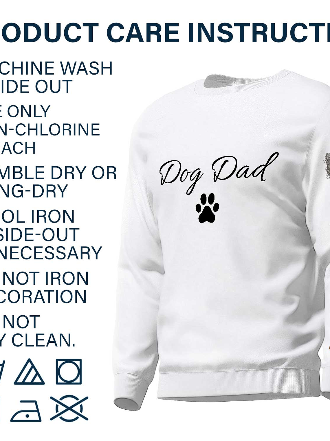 Dog Mom Dog Dad - Gift For Dog Lovers - Personalized Sweatshirt With Sleeve Imprint 6