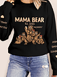 This Mama Bear Wears Her Heart - Gift For Mom, Nana - Personalized Unisex Sweatshirt With Design On Sleeve - Vorschaubild 5