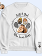 Custom Photo Just A Girl Who Loves Dog - Gift For Dog Lovers - Personalized Sweatshirt With Sleeve Imprint - Vorschaubild 1