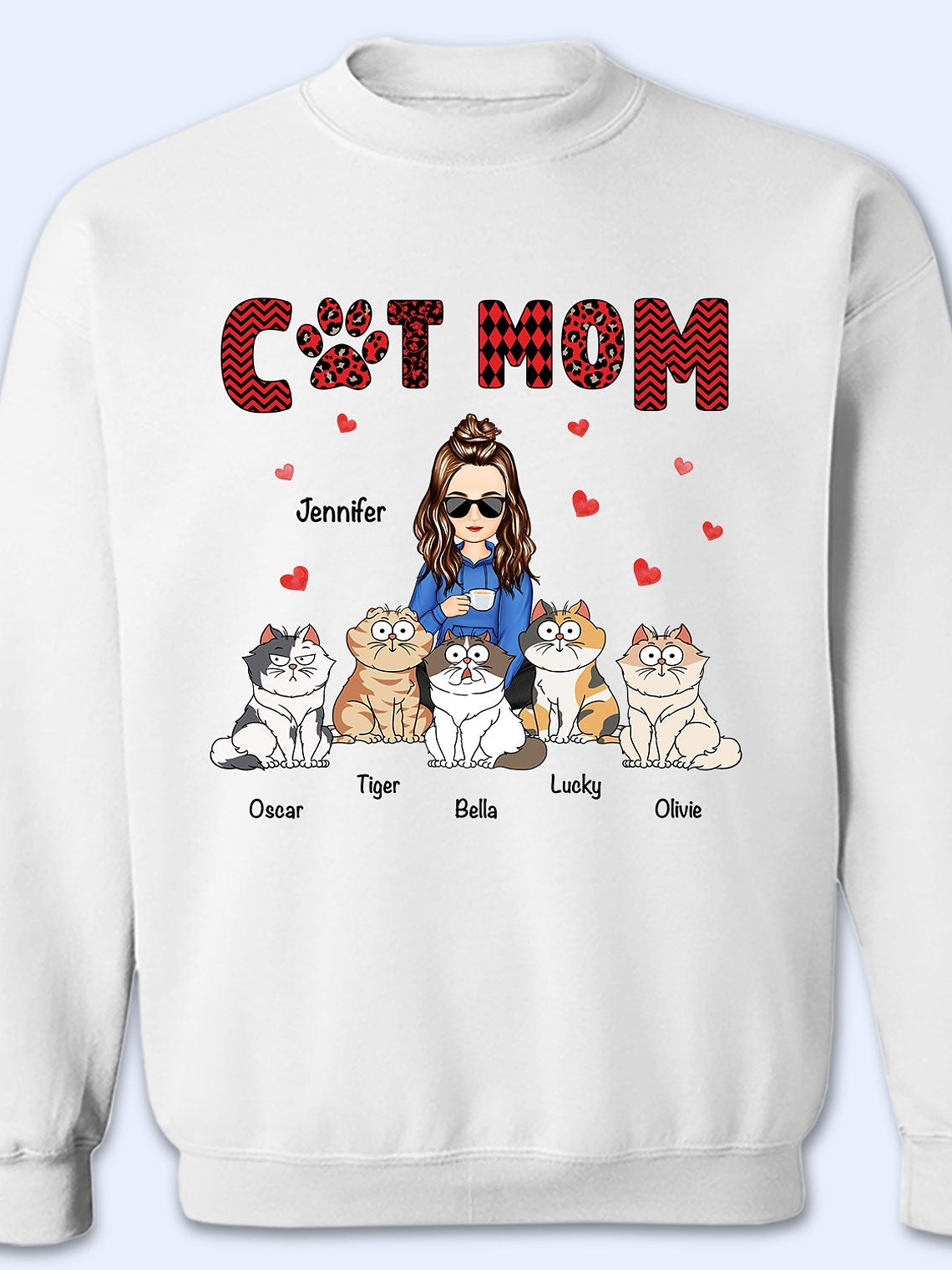 Just A Girl Who Love Cats - Gift For Cat Lovers - Personalized Sweatshirt 1
