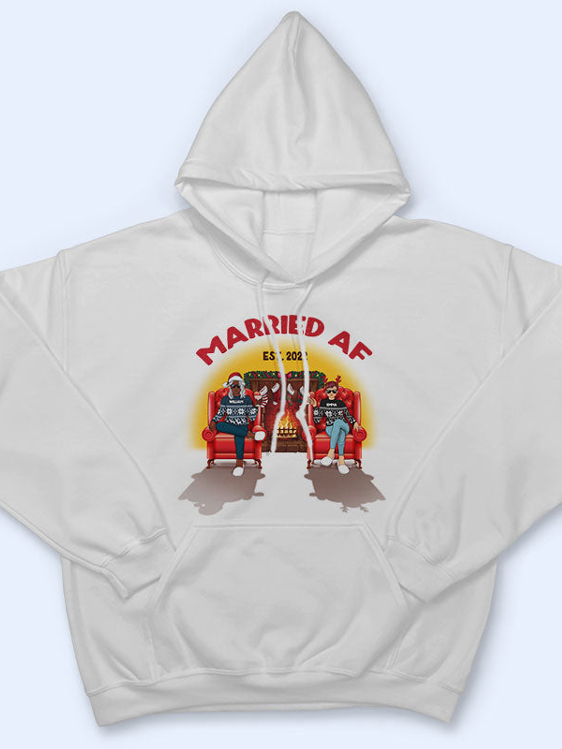 Christmas Married AF - Gift For Couples - Personalized Custom Sweatshirt 4