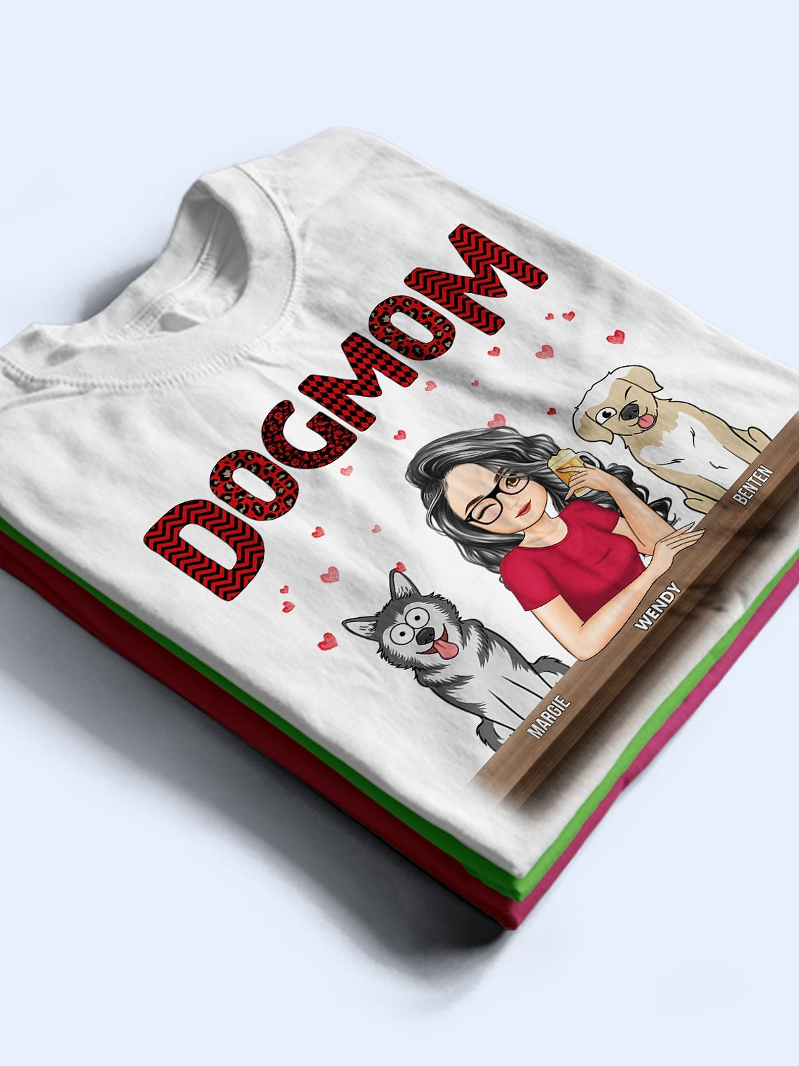 Dog Mom Red Pattern - Gift For Dog Lovers - Personalized Sweatshirt 2