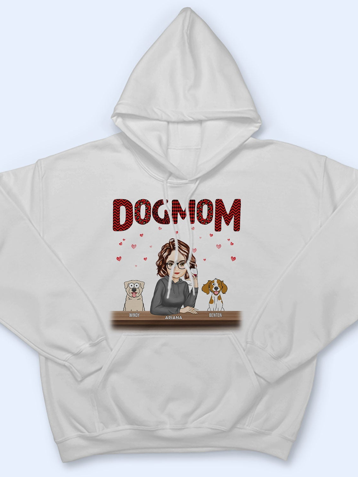 Dog Mom Red Pattern - Gift For Dog Lovers - Personalized Sweatshirt 5