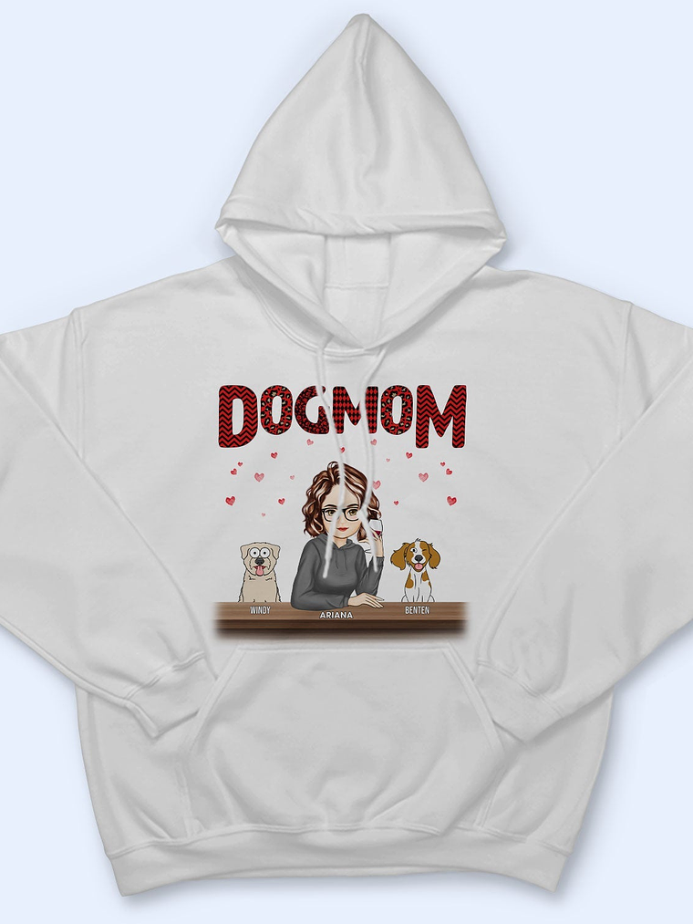 Dog Mom Red Pattern - Gift For Dog Lovers - Personalized Sweatshirt 5