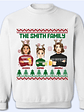 Flat Art - Christmas, Funny Gift For Family, Couple, Dad, Mom, Grandpa, Grandma - Personalized Sweatshirt - Vorschaubild 1
