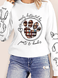 Easily Distracted By Dogs Cats And Books - Birthday, Loving Gift For Dog Lover, Cat Mom, Pet Mum - Personalized Unisex Sweatshirt With Design On Sleeve - Vorschaubild 5