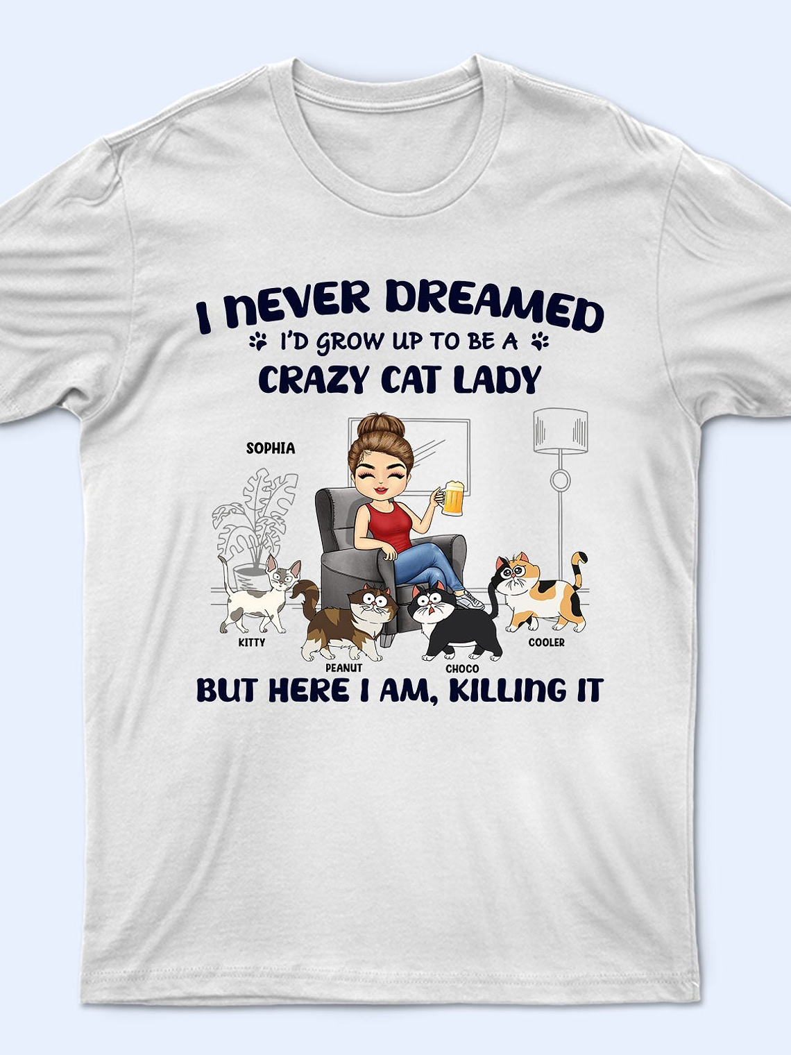 Crazy Cat Lady - Gift For Cat Lovers, Cat Moms - Personalized Sweatshirt 4