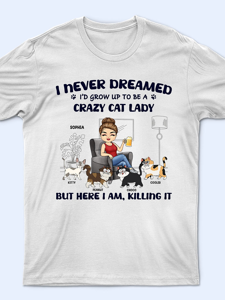 Crazy Cat Lady - Gift For Cat Lovers, Cat Moms - Personalized Sweatshirt 4