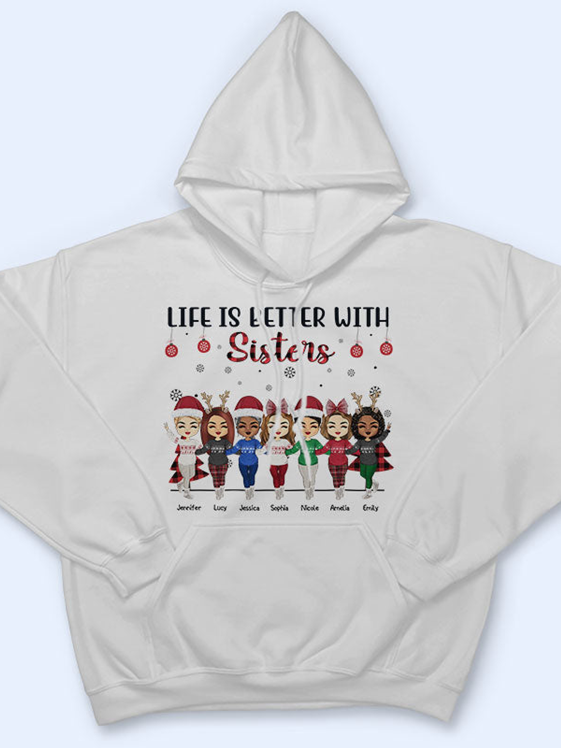 Life Is Better With Sisters And Brothers, Best Friends - Christmas Gift - Personalized Custom Sweatshirt 3