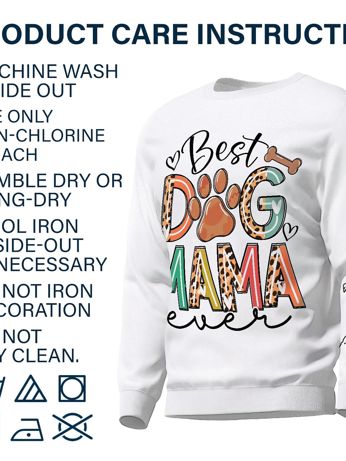 Best Dog Mom - Gift For Mothers, Pet Lovers - Personalized Sweatshirt With Sleeve Imprint 6