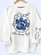 Just A Girl Who Loves Dogs Cats Night Sky - Birthday, Loving Gift For Dog Lover, Cat Mom, Pet Mum - Personalized Unisex Sweatshirt With Design On Sleeve - Vorschaubild 1