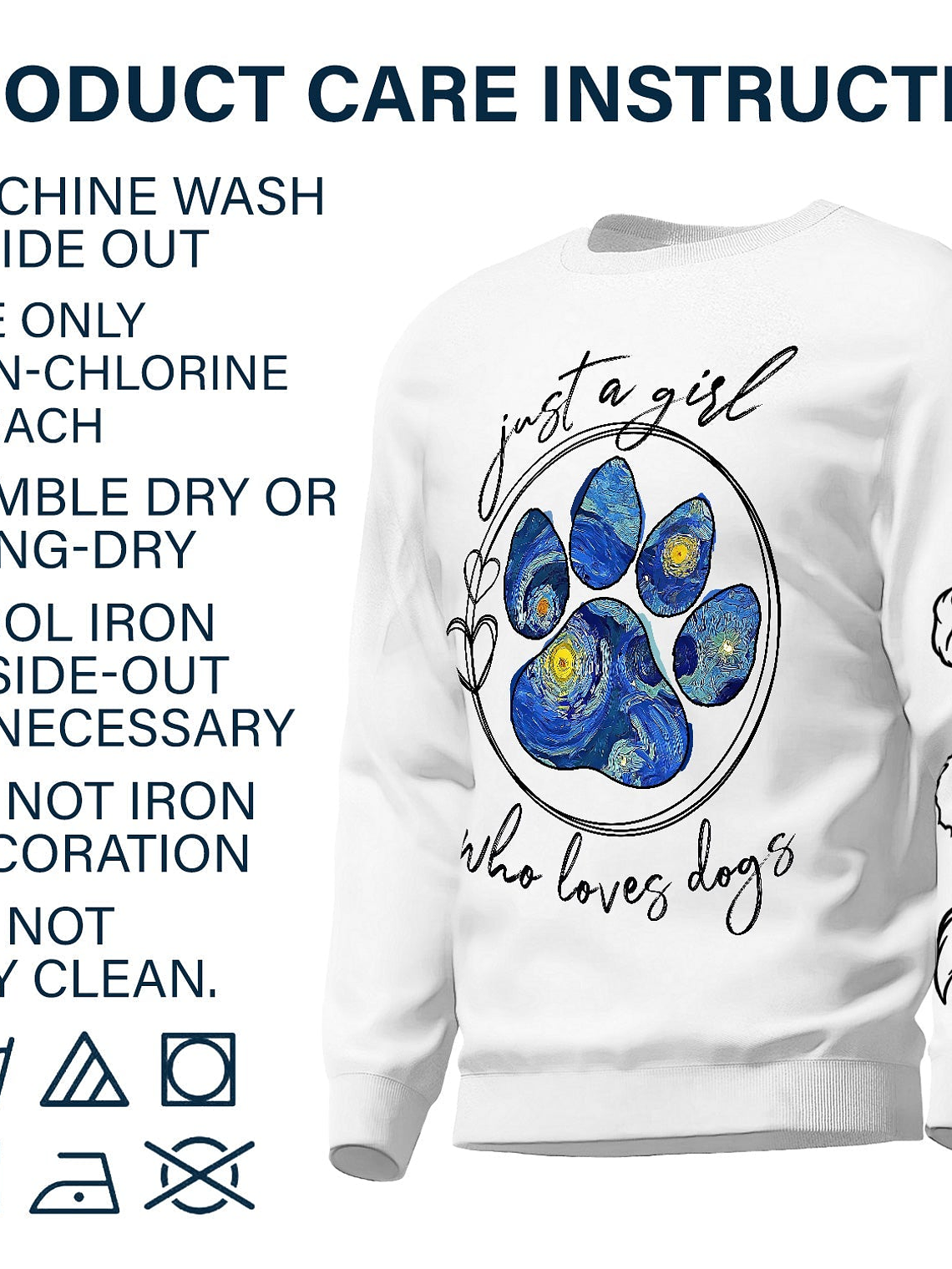 Just A Girl Who Loves Dogs Cats Night Sky - Birthday, Loving Gift For Dog Lover, Cat Mom, Pet Mum - Personalized Unisex Sweatshirt With Design On Sleeve 6