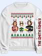 Flat Art - Christmas, Funny Gift For Family, Couple, Dad, Mom, Grandpa, Grandma - Personalized Sweatshirt With Sleeve Imprint - Vorschaubild 1
