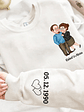 Arm In Arm Couple - Gift For Couples, Husband, Wife - Personalized Sweatshirt With Sleeve Imprint - Vorschaubild 4