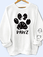 Pawz Dog Mom Dog Dad - Gift For Dog Lovers - Personalized Unisex Sweatshirt With Design On Sleeve - Vorschaubild 1