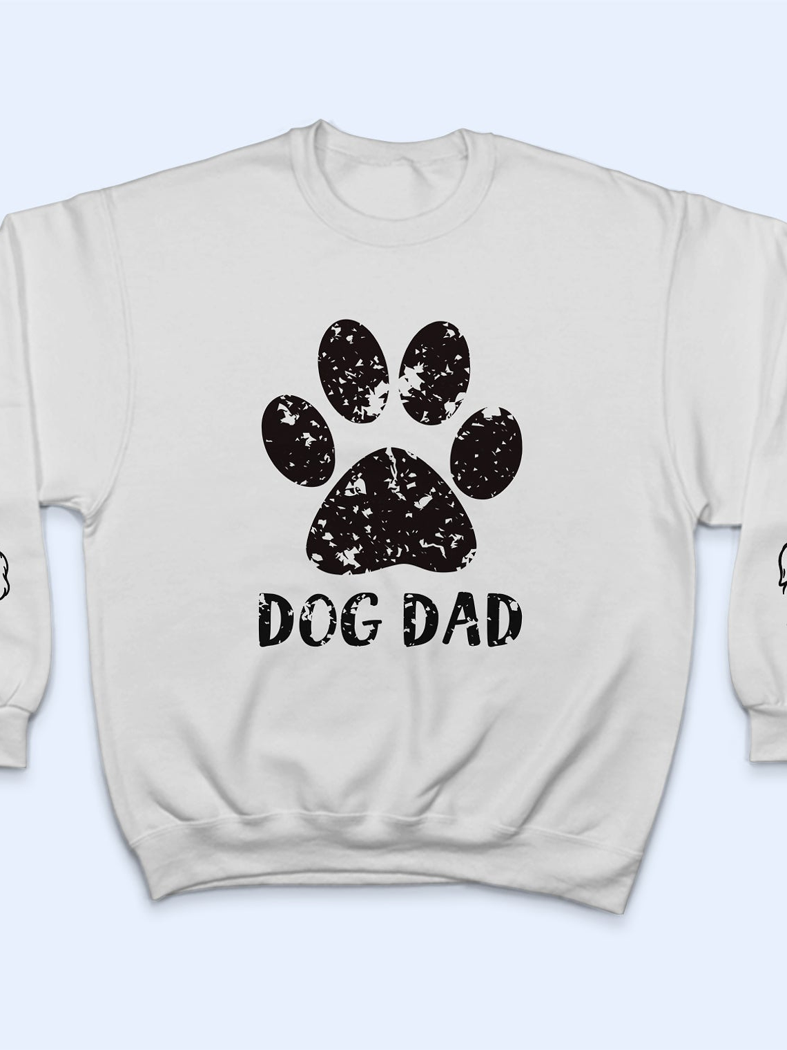 Pawz Dog Mom Dog Dad - Gift For Dog Lovers - Personalized Unisex Sweatshirt With Design On Sleeve 3