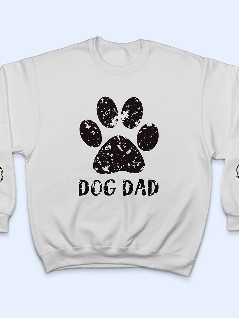 Pawz Dog Mom Dog Dad - Gift For Dog Lovers - Personalized Unisex Sweatshirt With Design On Sleeve 3